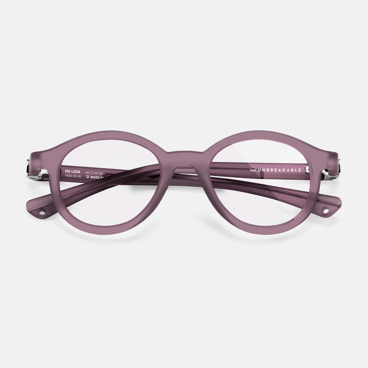 gloryfy GX Kids Lion purple matt Kinderbrille – Frontansicht