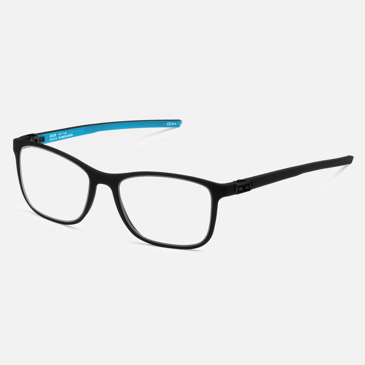 gloryfy GX Sport Leo devil cyan matt Korrektionsbrille – Schrägansicht