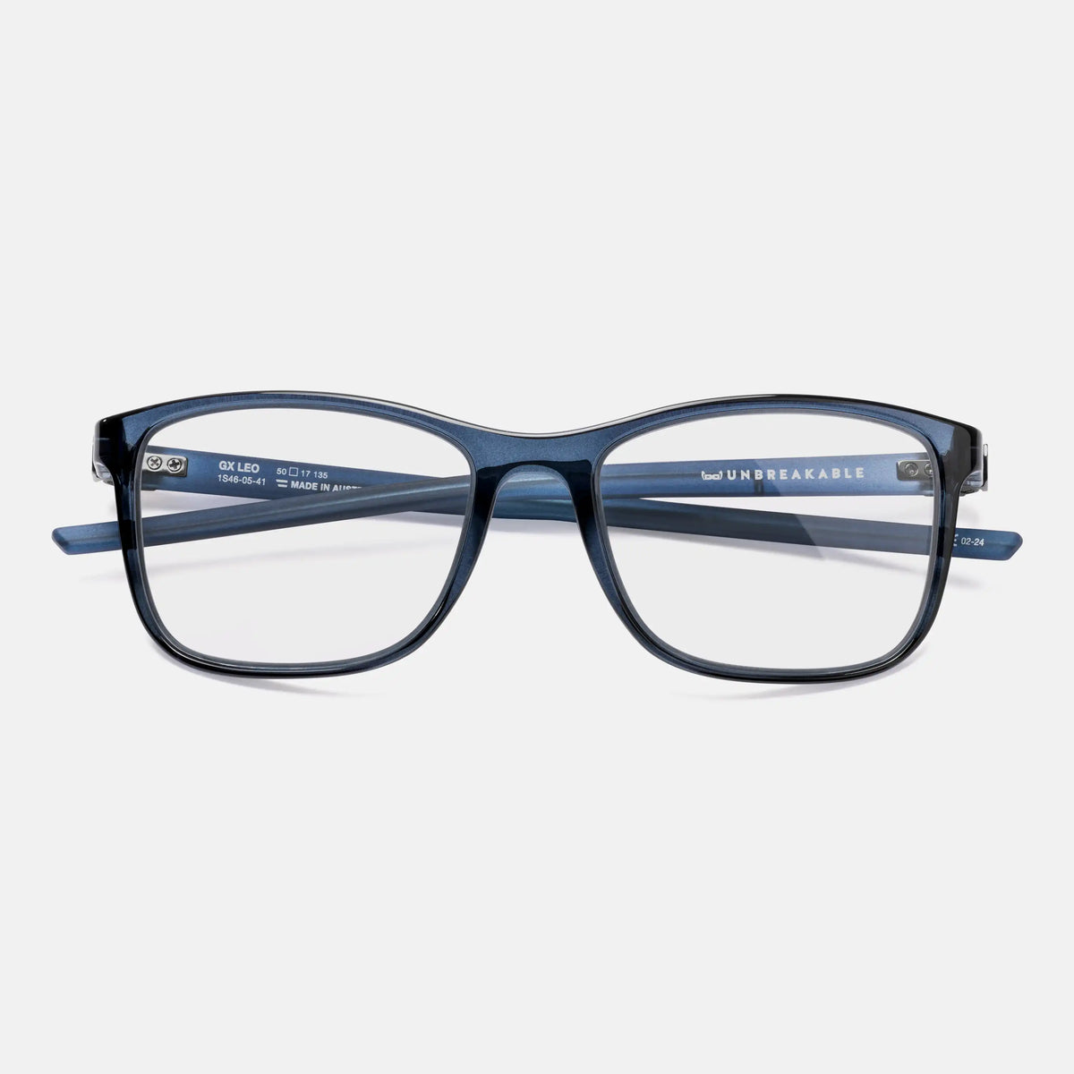 gloryfy GX Sport Leo blue shiny-matt Korrektionsbrille – Frontansicht