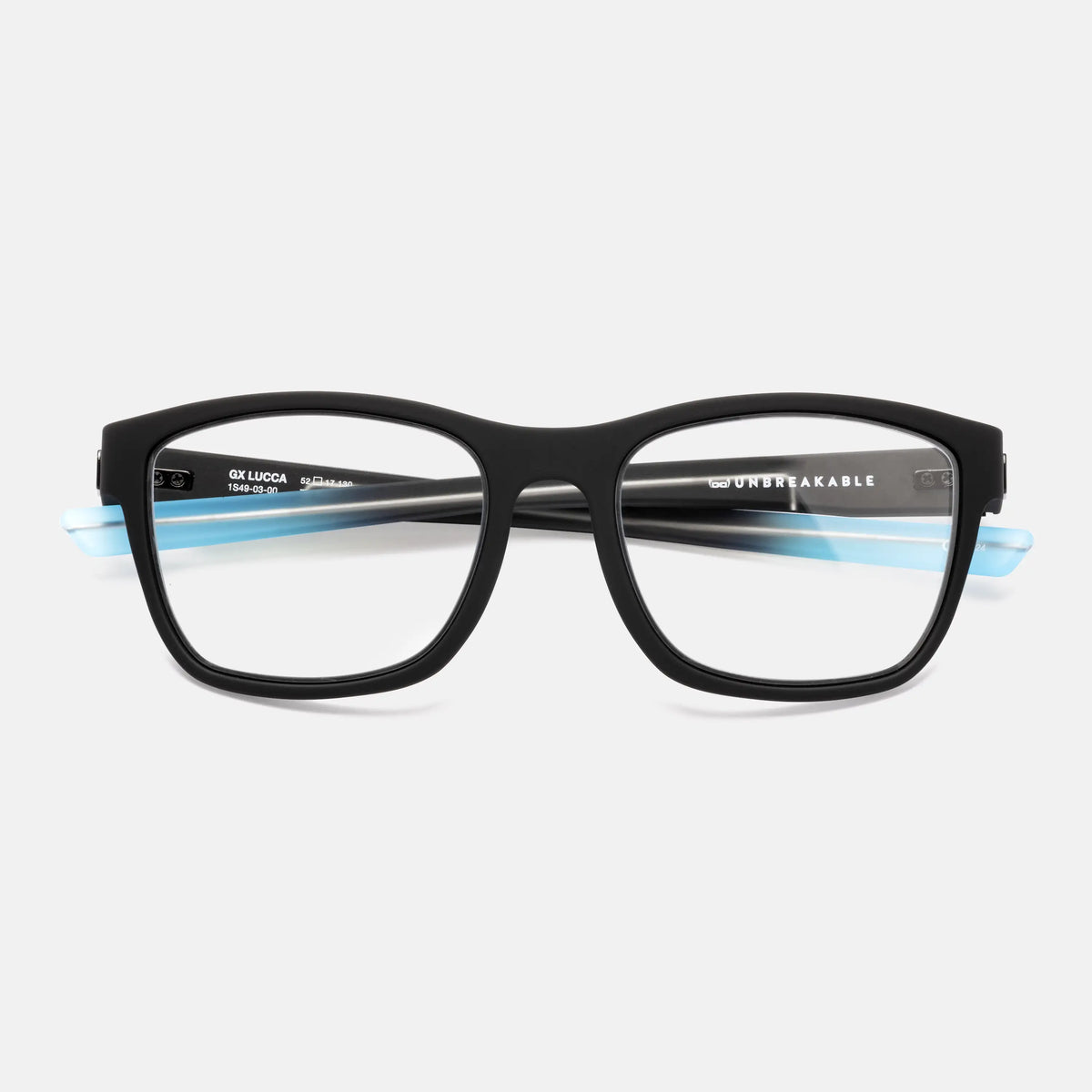 gloryfy GX Sport Lucca wing cyan matt Korrektionsbrille – Frontansicht