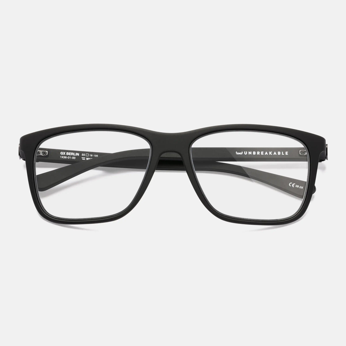 gloryfy GX Berlin black matt Korrektionsbrille – Frontansicht