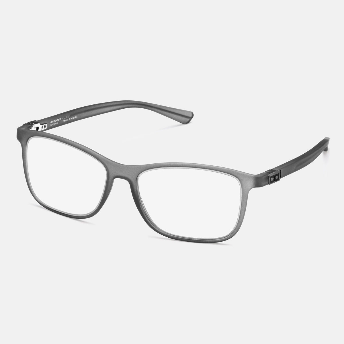 gloryfy GX Denver smoke grey matt Korrektionsbrille – Schrägansicht