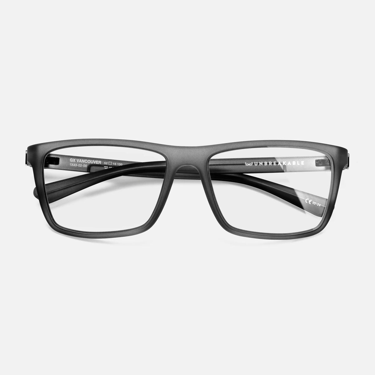 gloryfy GX Vancouver grey matt Korrektionsbrille – Frontansicht
