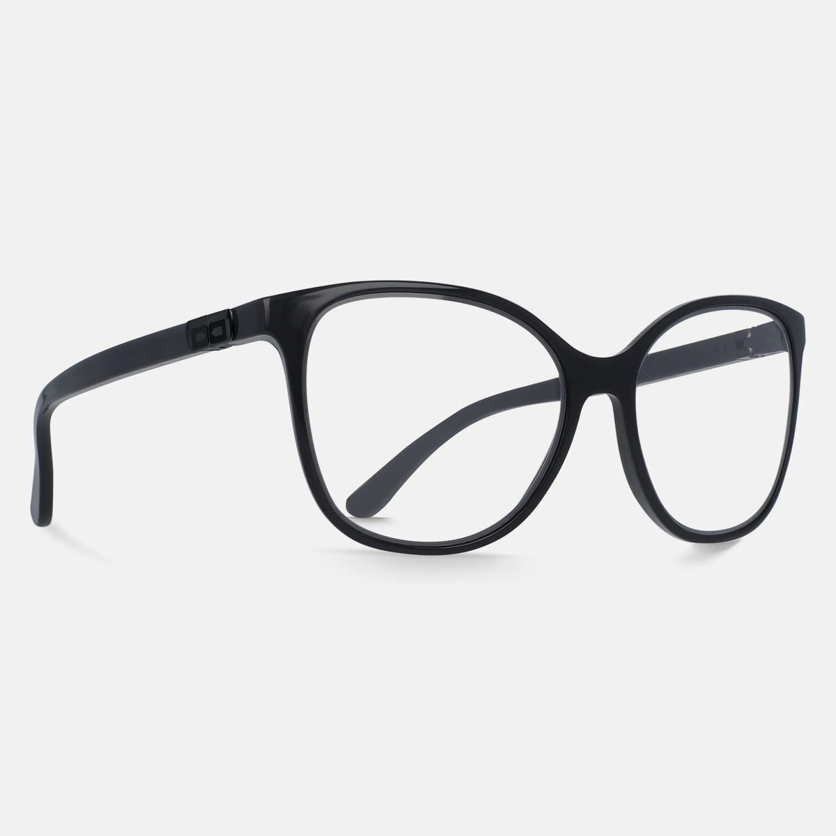 gloryfy GX Paris black shiny Korrektionsbrille – Schrägansicht