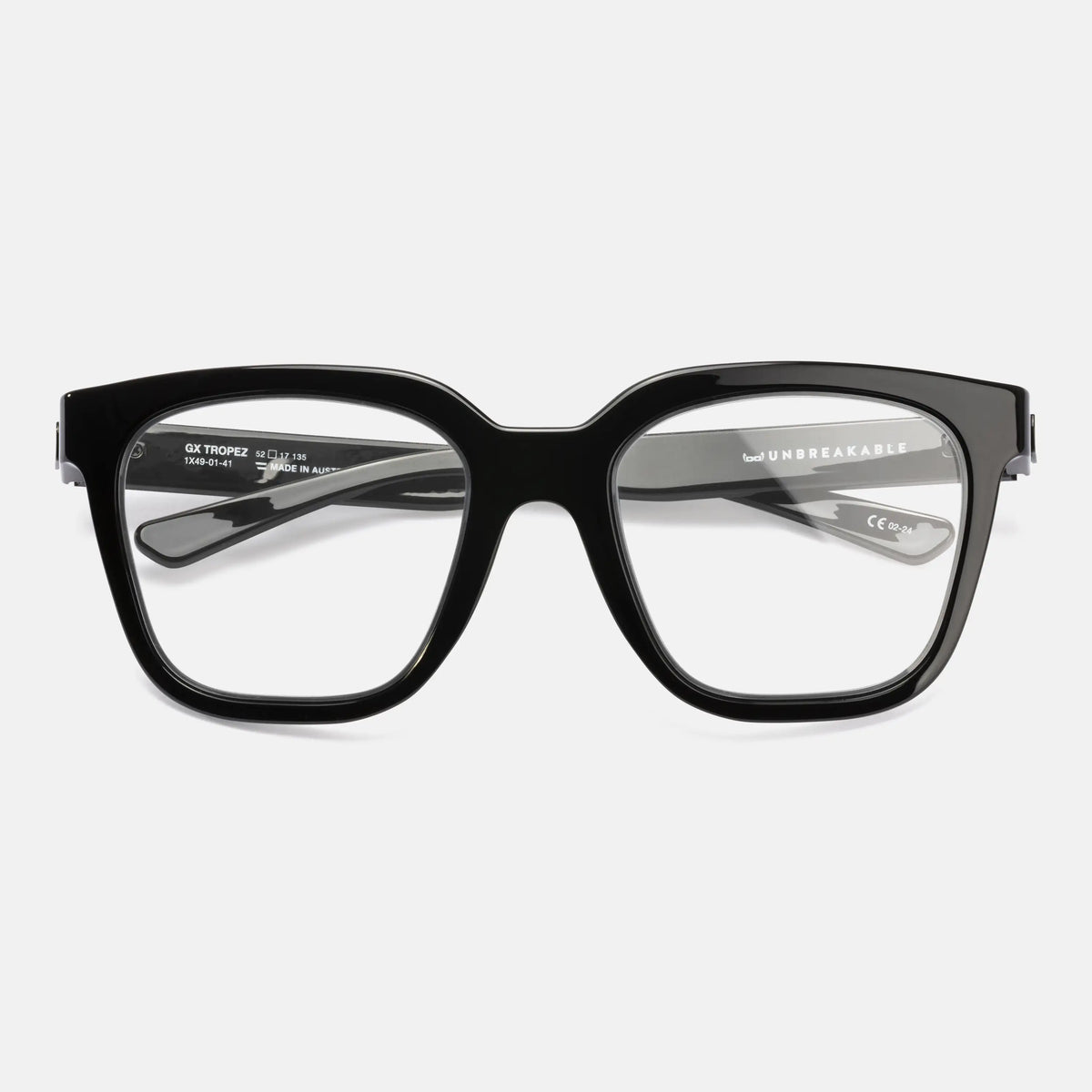 gloryfy GX St. Tropez black shiny Korrektionsbrille – Frontansicht