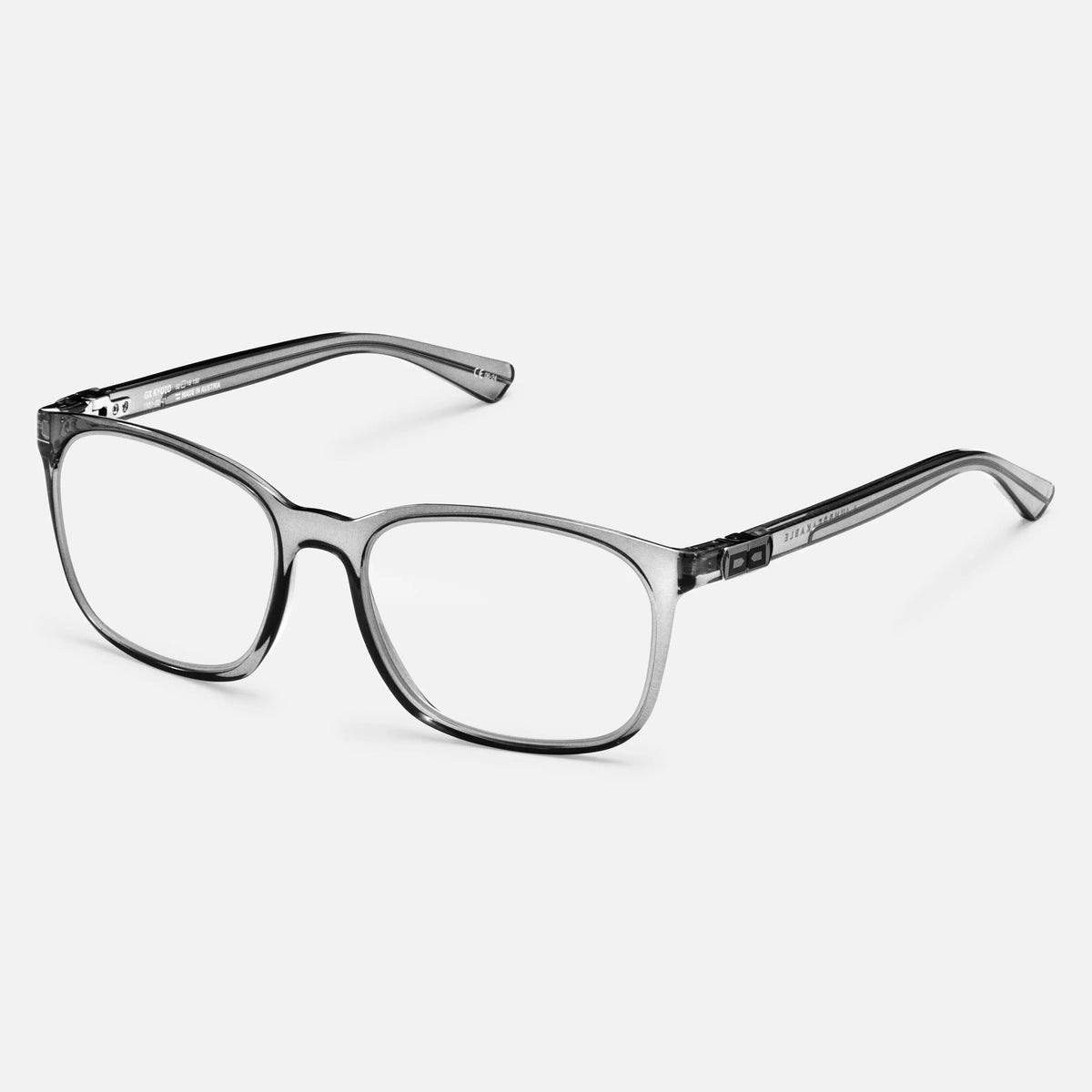 gloryfy GX Kyoto smoke grey Korrektionsbrille – Schrägansicht