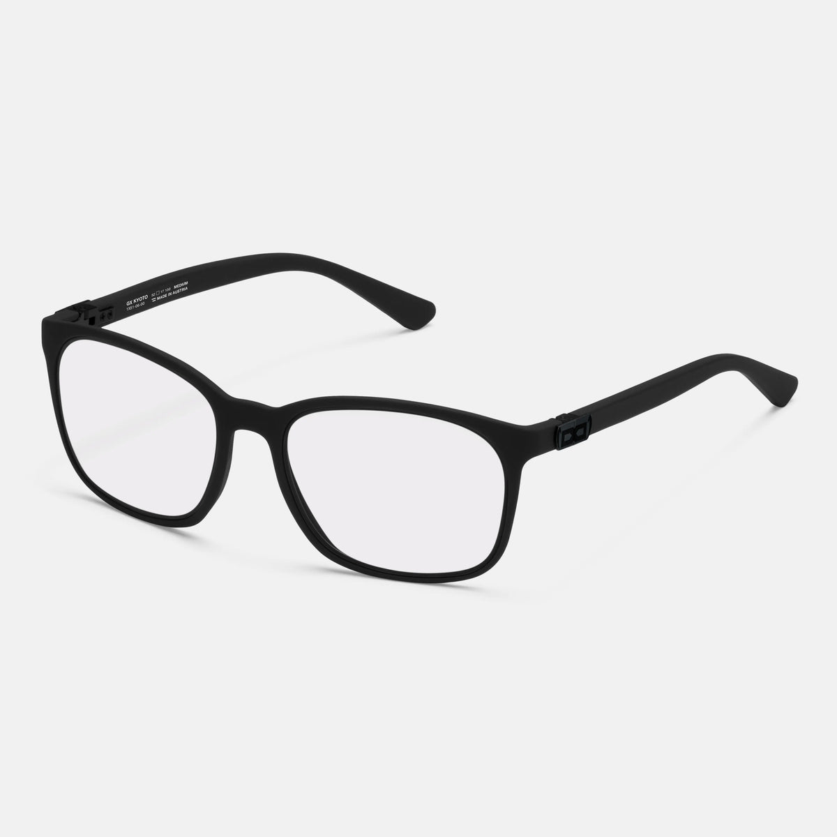 gloryfy GX Kyoto black matt Korrektionsbrille – Schrägansicht