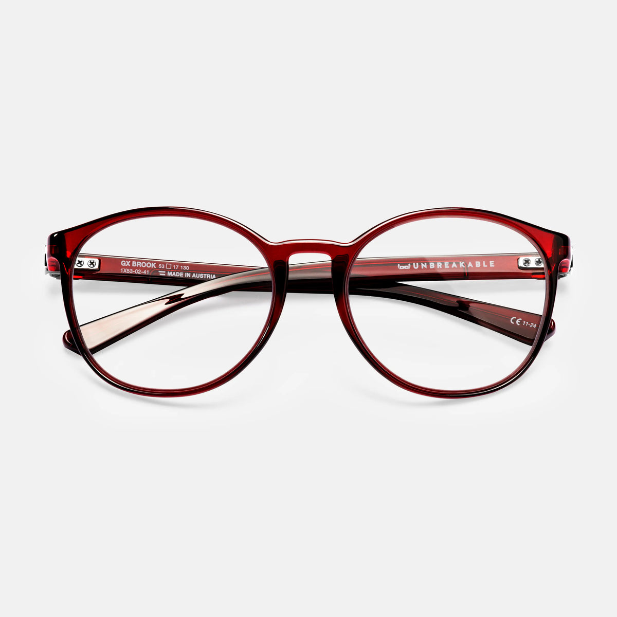 gloryfy GX Brooklyn bordeaux Korrektionsbrille – Frontansicht