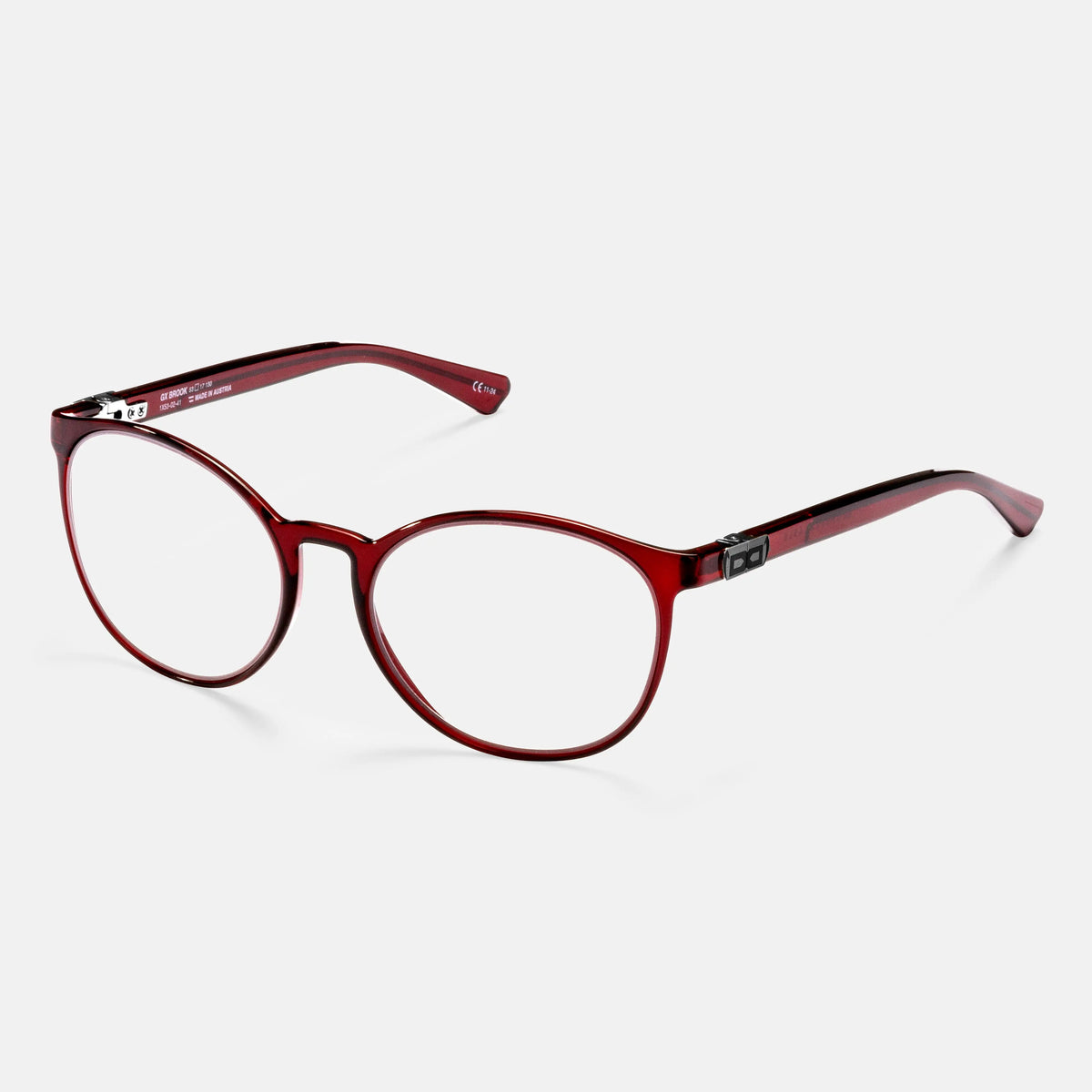 gloryfy GX Brooklyn bordeaux Korrektionsbrille – Schrägansicht