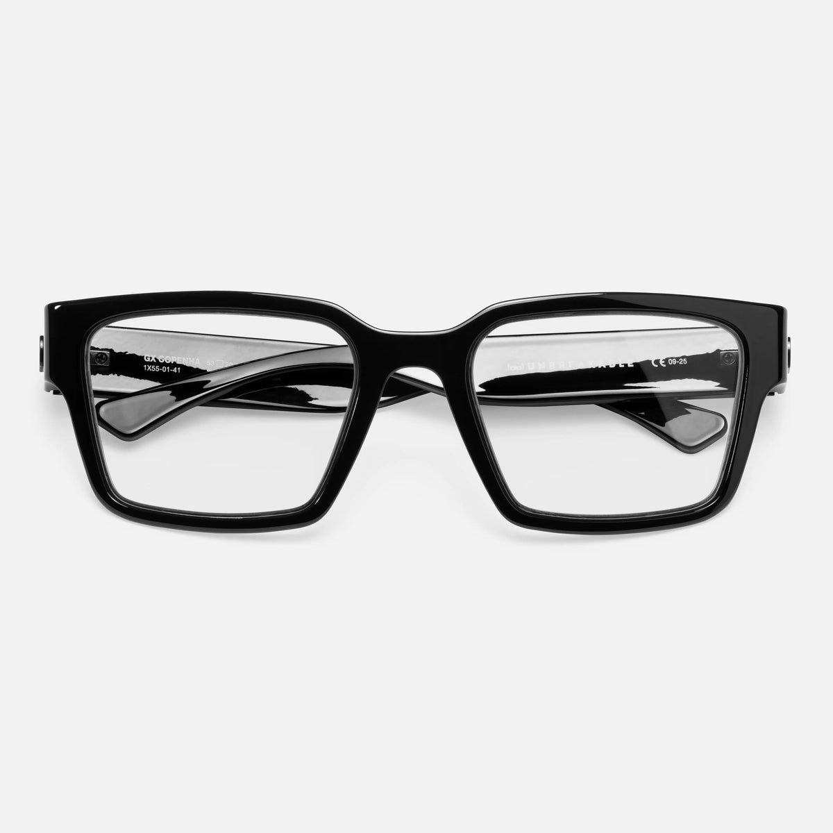 gloryfy GX Copenhagen black shiny Korrektionsbrille – Frontansicht