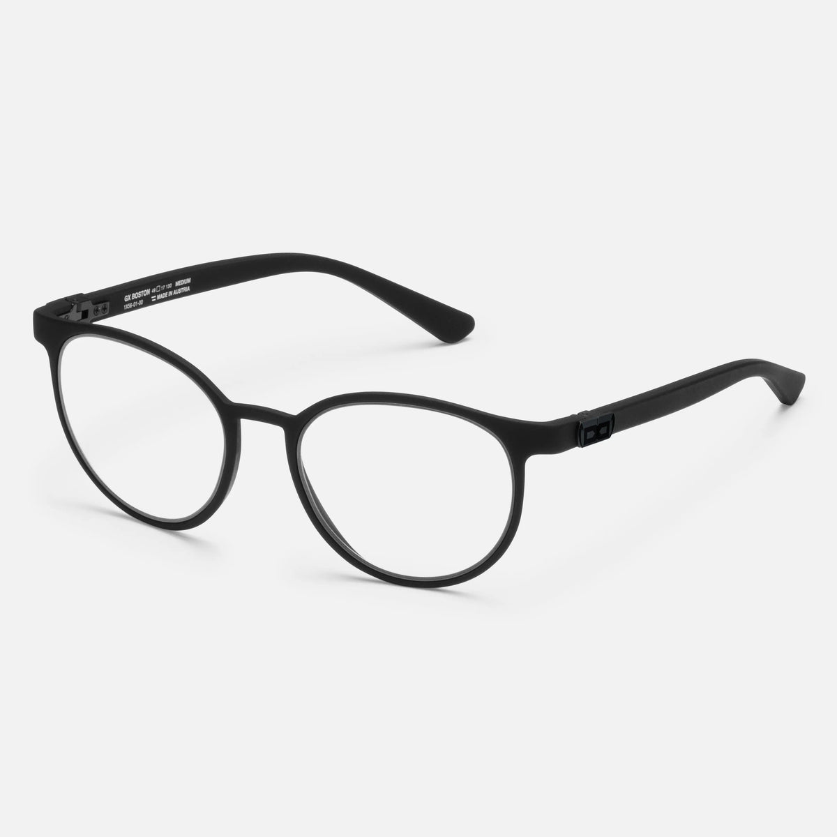gloryfy GX Boston black matt Korrektionsbrille – Schrägansicht