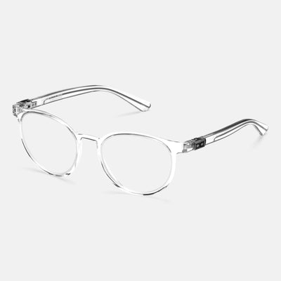 gloryfy GX Boston clear shiny Korrektionsbrille – Schrägansicht