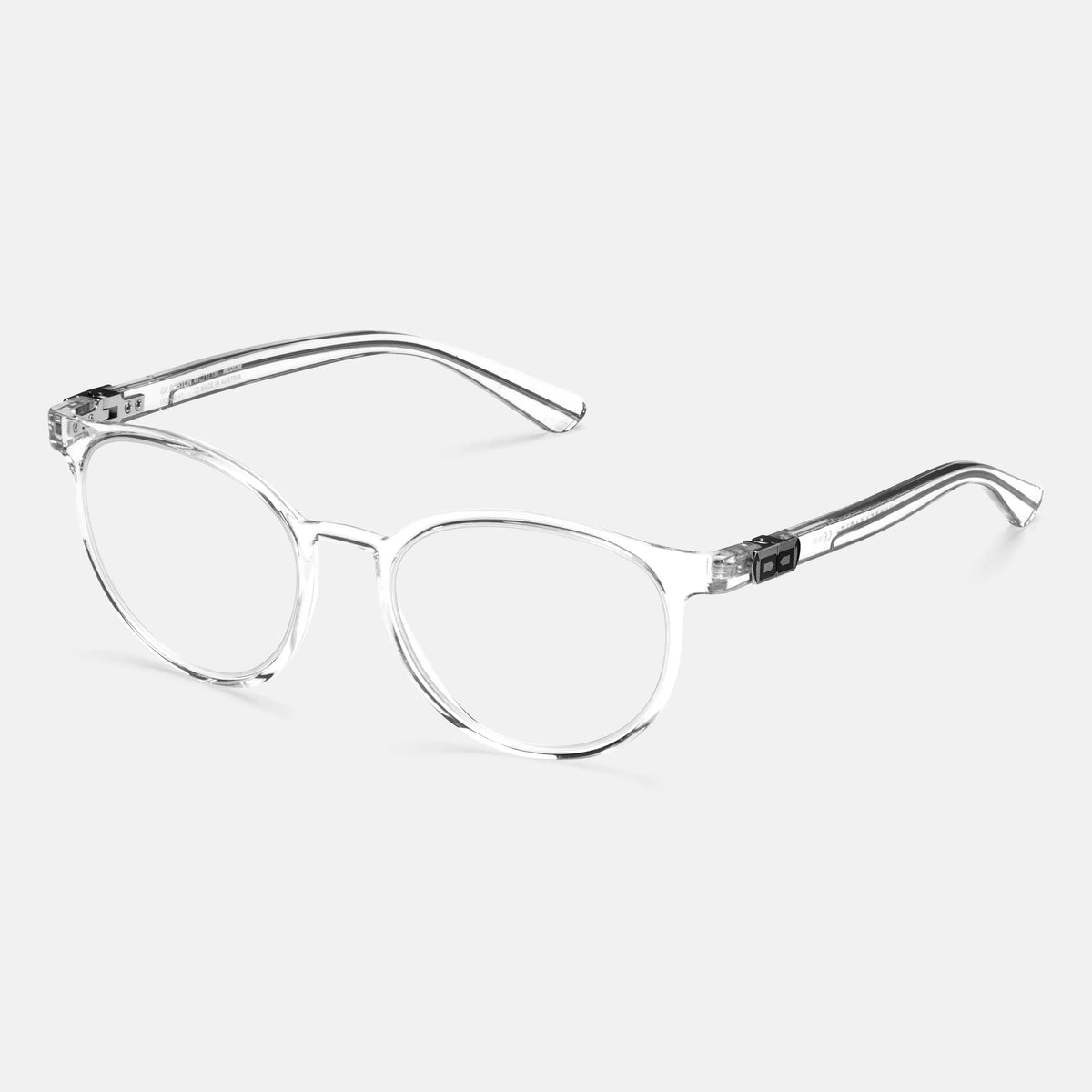 gloryfy GX Boston clear shiny Korrektionsbrille – Schrägansicht