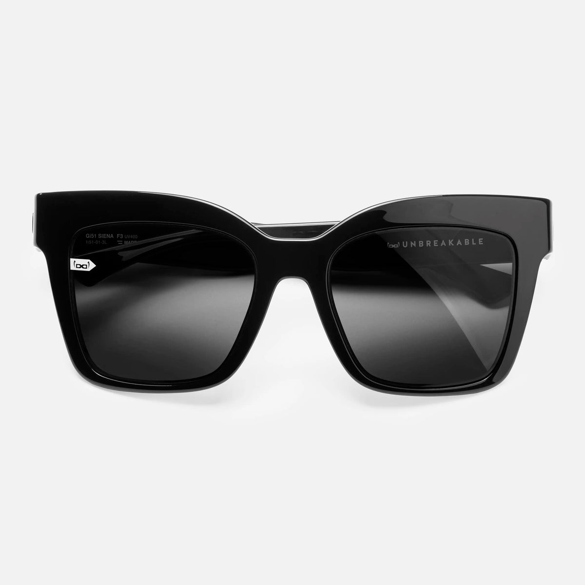 gloryfy Gi51 Siena black shiny Sonnenbrille – Frontansicht