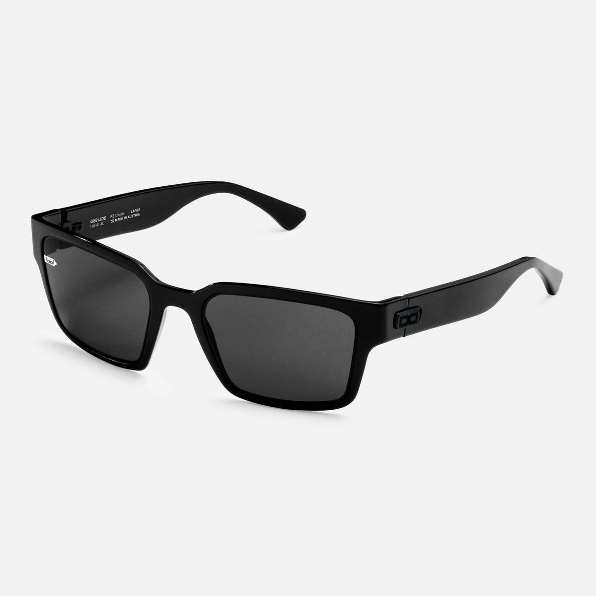 gloryfy Gi52 Lido black shiny Sonnenbrille – Schrägansicht