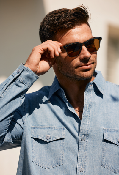 Raen Alvez 54 Sonnenbrille – Recycled Black / Green Polarized – Ansicht 6