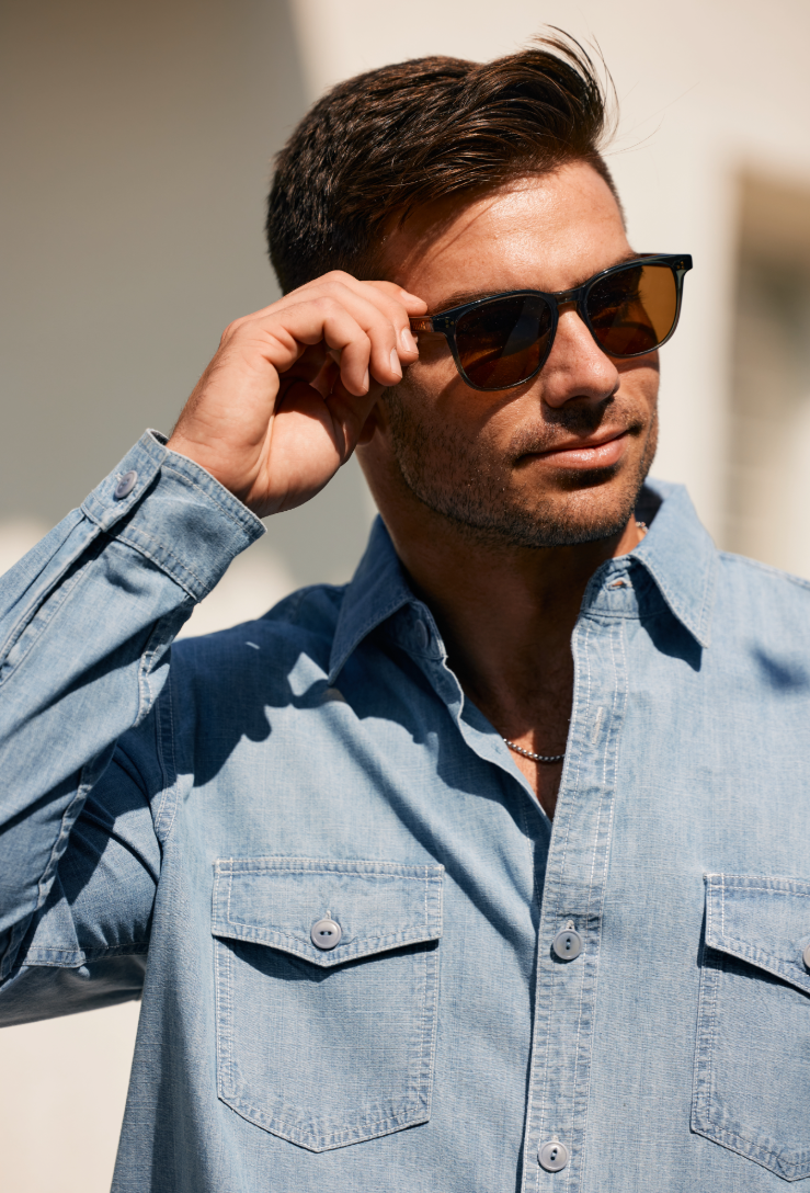 Raen Alvez 54 Sonnenbrille – Recycled Black / Green Polarized – Ansicht 6