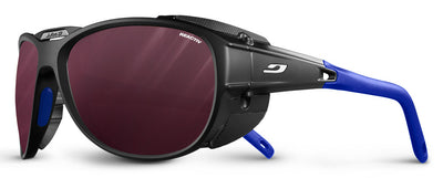 Julbo Explorer 2.0 Sportbrille – Schwarz / Blau – REACTIV 0-4 High Contrast – Frontansicht
