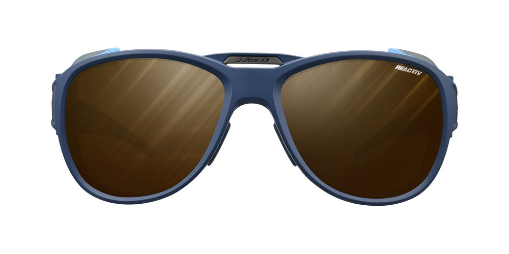 Julbo Explorer 2.0 Sportbrille – Dunkelblau / Blau – REACTIV 2-4 Polarized – Detailansicht