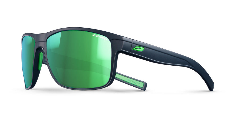 Julbo Renegade Sportbrille – Dunkelblau / Grün – Spectron 3 – Frontansicht