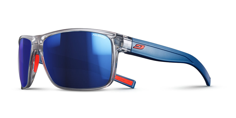 Julbo Renegade Sportbrille – Grau / Blau – Spectron 3 Polarized – Frontansicht