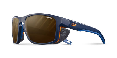 Julbo Shield Sportbrille – Dunkelblau / Orange – REACTIV 2-4 Polarized – Frontansicht