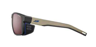 Julbo Shield Sportbrille – Schwarz / Braun / Blau – Spectron HD 3 Polarized – Seitenansicht