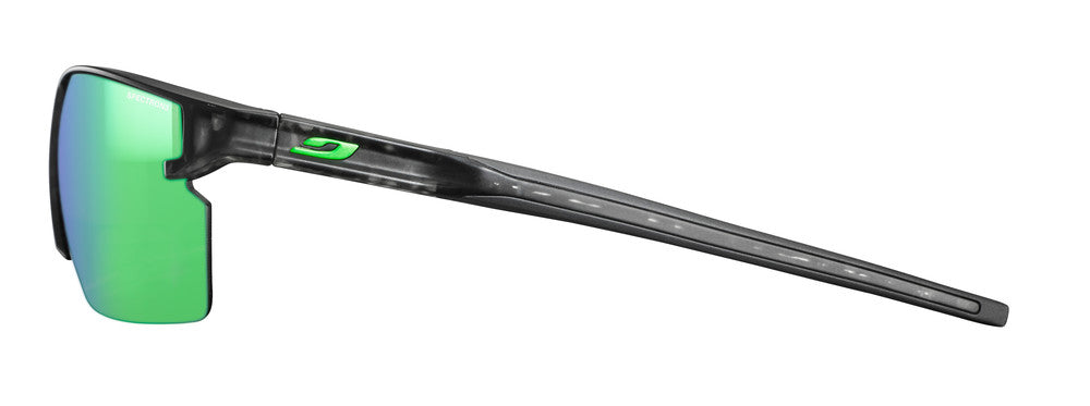 Julbo Outline Sportbrille – Grau / Grün – Spectron 3 – Seitenansicht