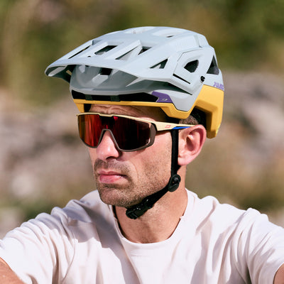Julbo Fury Sportbrille – Helles Kastanienbraun / Braun / Blau – Spectron 3 – Seitenansicht