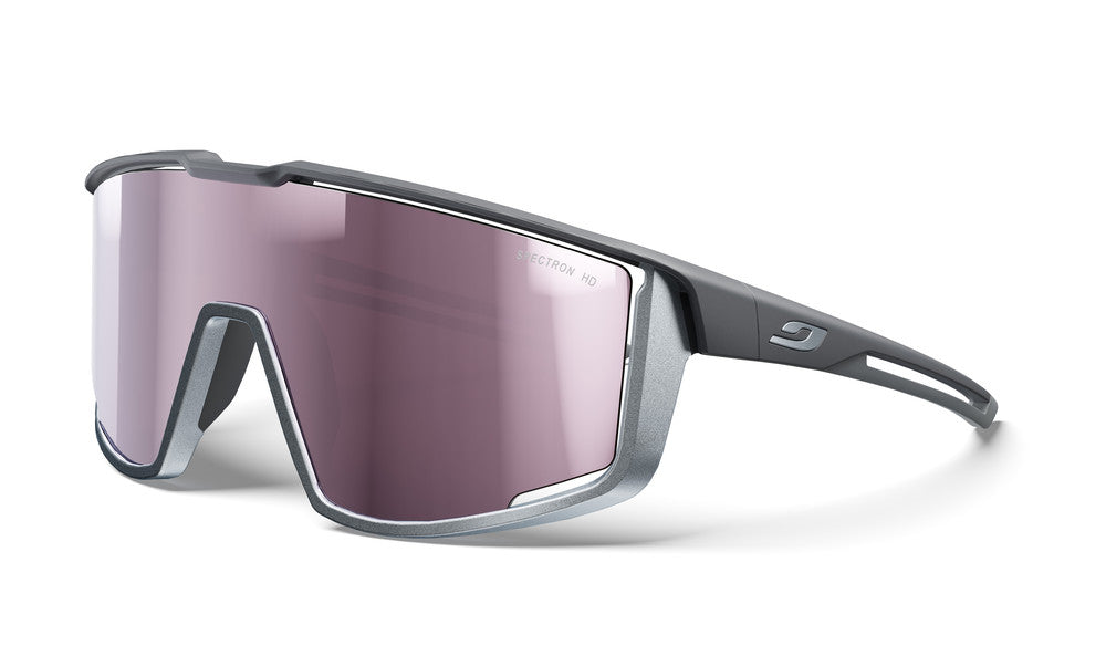 Julbo Fury Sportbrille – Dunkelgrau / Chromgrau – Spectron HD 3 – Frontansicht