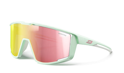 Julbo Fury Sportbrille – Mint / Hellgrau / Rosa – REACTIV 1-3 Light Amplifier – Frontansicht