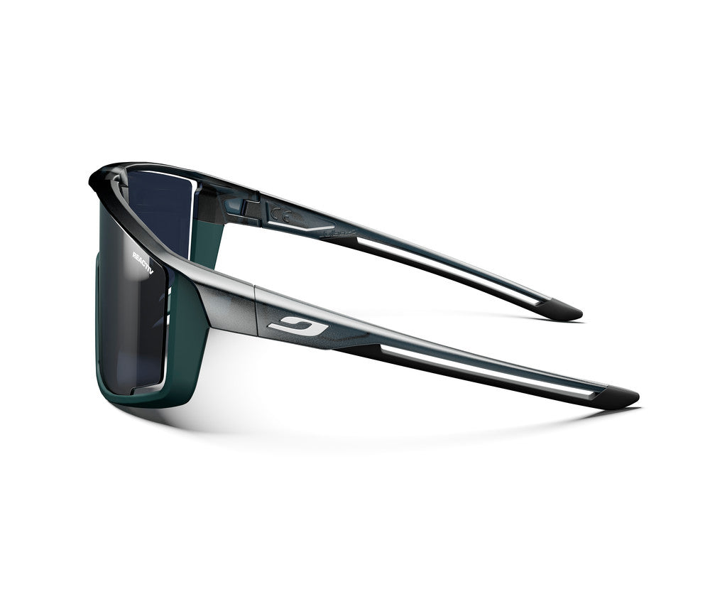 Julbo Fury Sportbrille – Schwarz / Grün Matt – REACTIV 0-3 – Detailansicht