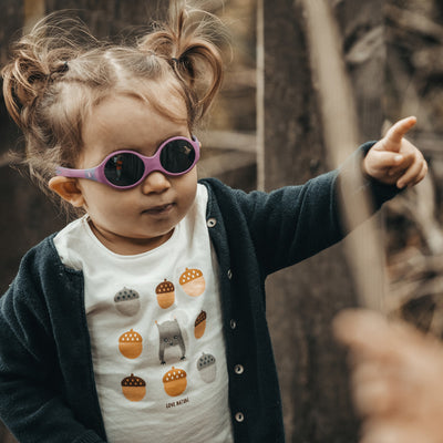 Julbo Loop M Kindersonnenbrille – Dunkelrosa / Violett – Spectron 4 – Detailansicht