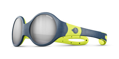 Julbo Loop M Kindersonnenbrille – Dunkelblau / Hellgrün – Spectron 4 – Frontansicht
