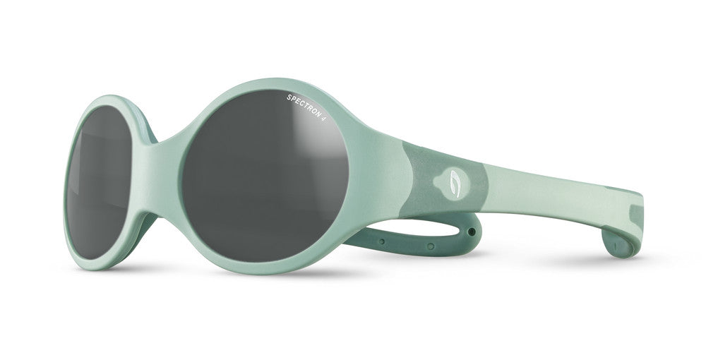 Julbo Loop M Kindersonnenbrille – Pastellgrün / Dunkelgrün – Spectron 4 – Frontansicht