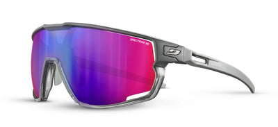 Julbo Rush Sportbrille – Grau / Grau Durchscheinend Glänzend – Spectron HD 3 – Frontansicht