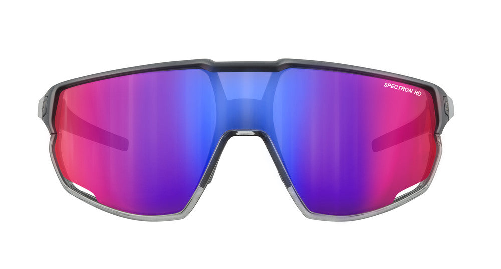 Julbo Rush Sportbrille – Grau / Grau Durchscheinend Glänzend – Spectron HD 3 – Detailansicht
