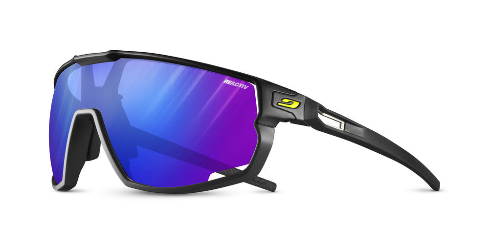 Julbo Rush Sportbrille – Schwarz / Schwarz – REACTIV 1-3 High Contrast – Frontansicht