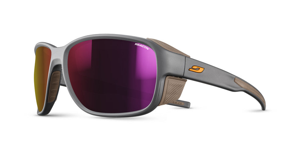 Julbo Montebianco 2 Sportbrille – Grau / Kastanienbraun – REACTIV 0-4 High Contrast – Frontansicht