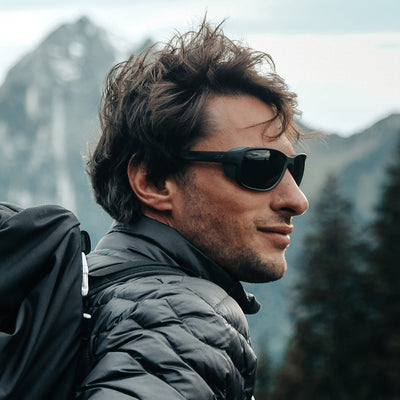 Julbo Montebianco 2 Sportbrille – Schwarz / Grau – REACTIV 2-4 Polarized – Detailansicht