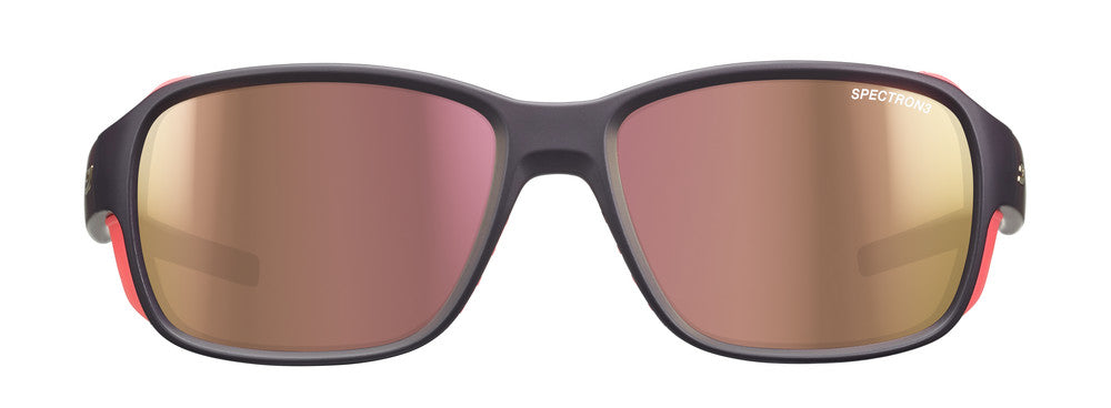 Julbo Monterosa 2 Sportbrille – Dunkelviolett / Rosa – Spectron 3 – Detailansicht
