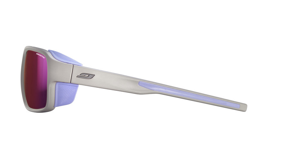 Julbo Monterosa 2 Sportbrille – Beige / Violett – REACTIV 0-4 High Contrast – Seitenansicht