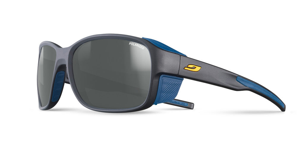 Julbo Monterosa 2 Sportbrille – Schwarz / Blau / Orange – Spectron 3 Polarized – Frontansicht