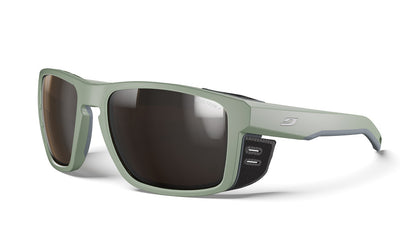Julbo Shield M Sportbrille – Olivgrün / Grau – Spectron 4 – Frontansicht