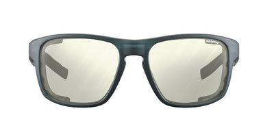 Julbo Shield M Sportbrille – Schwarz / Blau / Weiß – REACTIV 0-4 High Contrast – Detailansicht