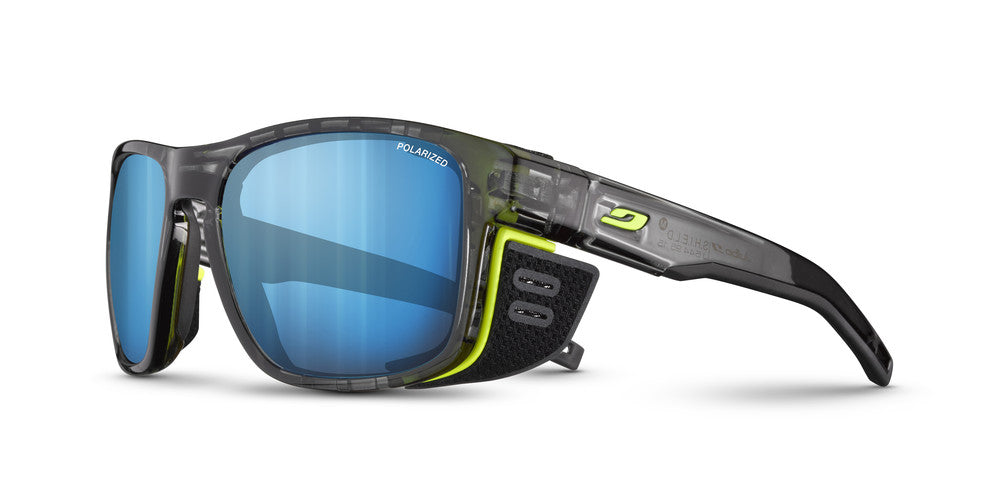 Julbo Shield M Ocean Master Sportbrille – Schwarz / Gelb – Spectron HD 4 Polarized – Frontansicht