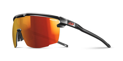 Julbo Ultimate Sportbrille – Schwarz / Rot – REACTIV 1-3 Light Amplifier – Frontansicht