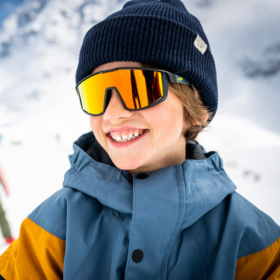 Julbo Fury Junior Kinder-Sportbrille – Schwarz / Grau – REACTIV 1-3 Light Amplifier – Detailansicht