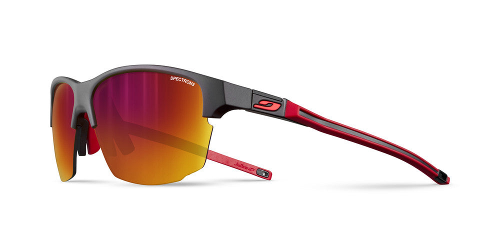 Julbo Split Sportbrille – Schwarz / Rot – Spectron 3 – Frontansicht