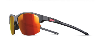 Julbo Split Sportbrille – Schwarz / Rot – REACTIV 1-3 Light Amplifier – Frontansicht